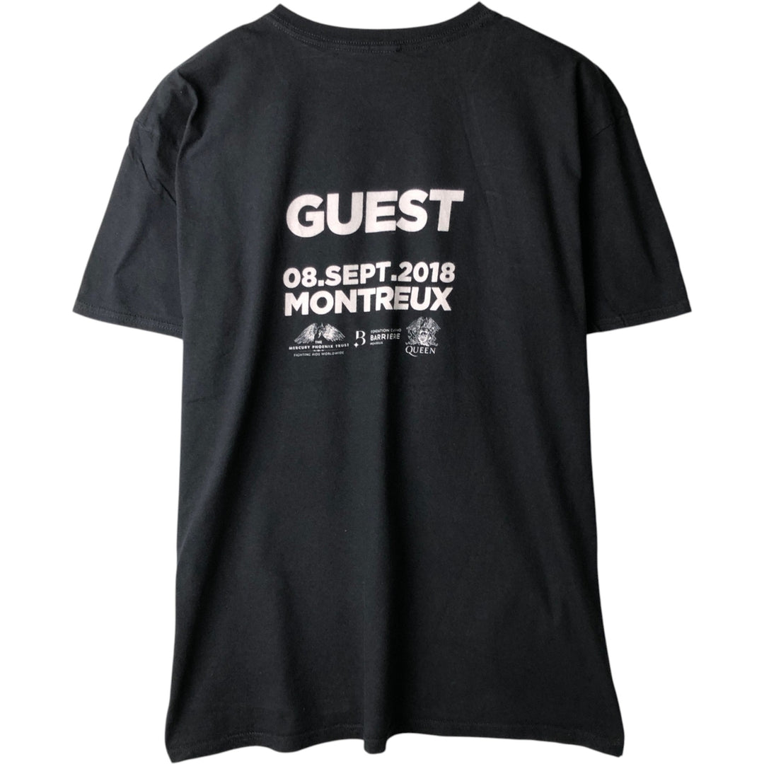 QUEEN Freddie Mercury Band T-shirt (Men's size L equivalent) unclear black type Vintage Second Hand
