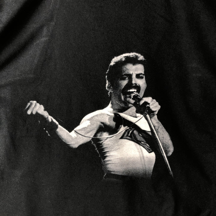 QUEEN Freddie Mercury Band T-shirt (Men's size L equivalent) unclear black type Vintage Second Hand