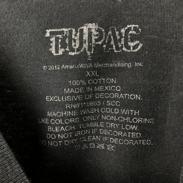 2pac Rap T-shirt, Men's XXL cotton Charcoal Vintage Second Hand
