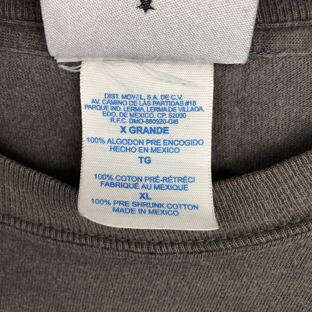 90'S Fender Skull Pattern Advertising T-Shirt, Men's XL (approx.), Vintage cotton Charcoal Vintage Second Hand