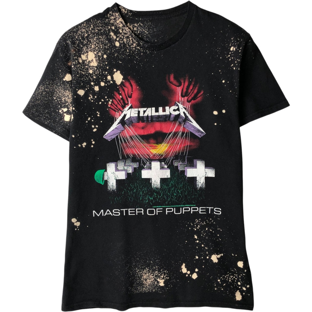 METALLICA Metallica Band T-shirt Band T Men's S size unclear black type Vintage Second Hand