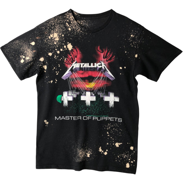 METALLICA Metallica Band T-shirt Band T Men's S size unclear black type Vintage Second Hand