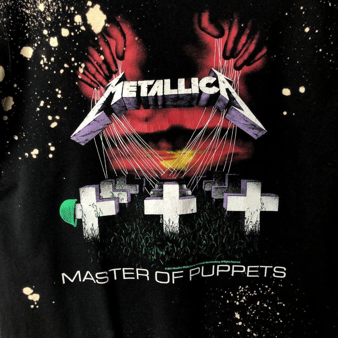 METALLICA Metallica Band T-shirt Band T Men's S size unclear black type Vintage Second Hand