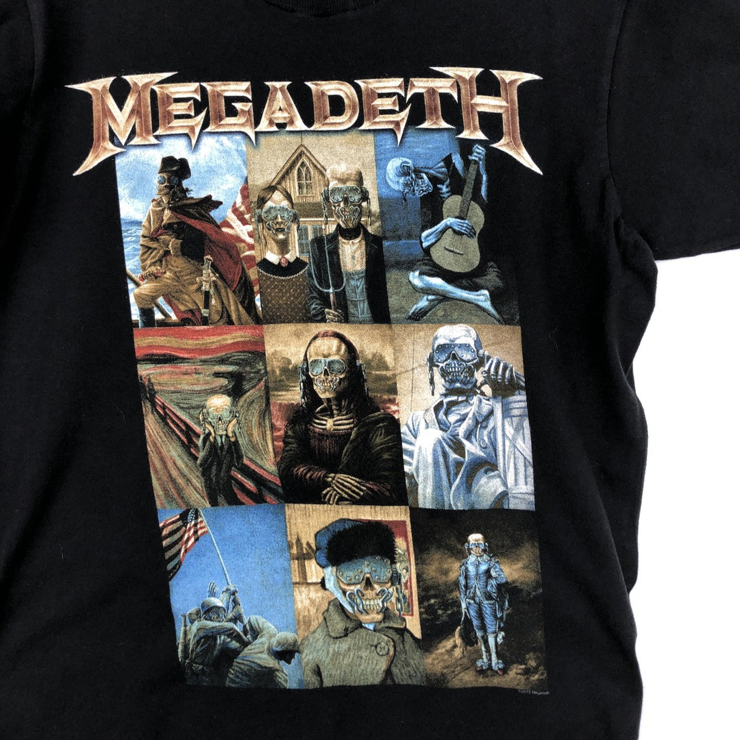 MEGADETH Band T-shirt, Band T, Men's S size unclear black type Vintage Second Hand