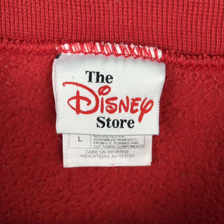 90'S Disney Store MICKEY MOUSE character sweatshirt, men's size L equivalent, vintage. cotton red type Vintage Second Hand