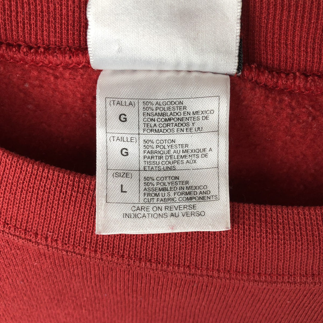 90'S Disney Store MICKEY MOUSE character sweatshirt, men's size L equivalent, vintage. cotton red type Vintage Second Hand