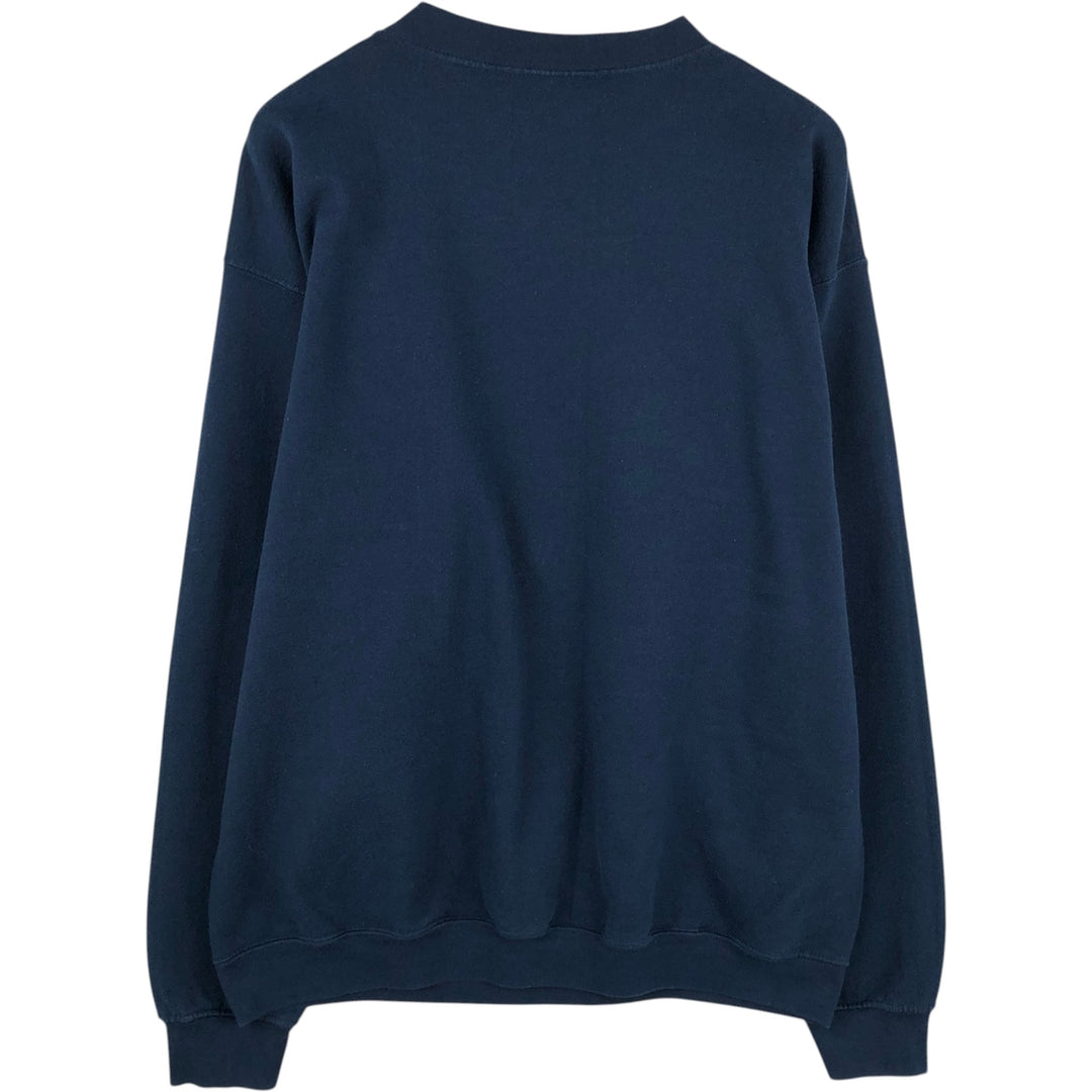 Disney Little Mermaid Ariel Character Sweatshirt (Men's Size L) cotton navy blue type Vintage Second Hand