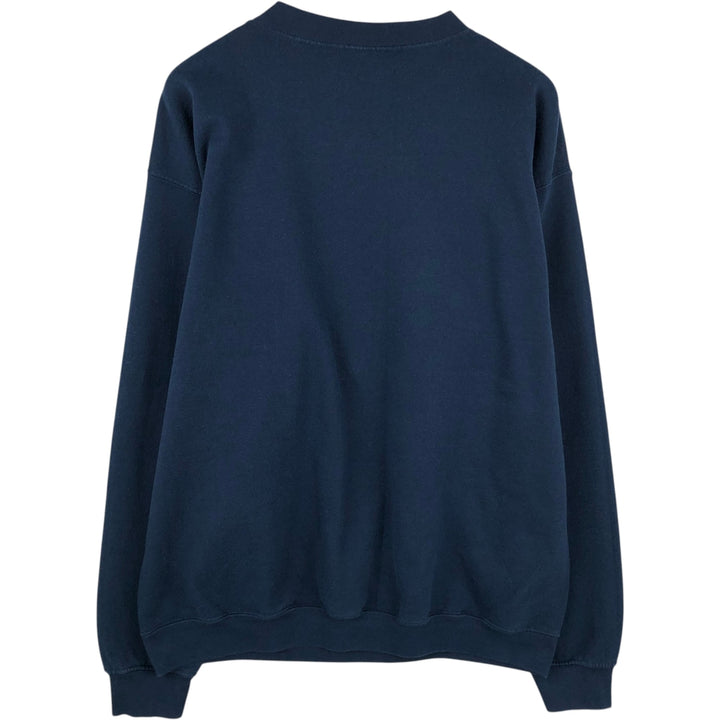 Disney Little Mermaid Ariel Character Sweatshirt (Men's Size L) cotton navy blue type Vintage Second Hand
