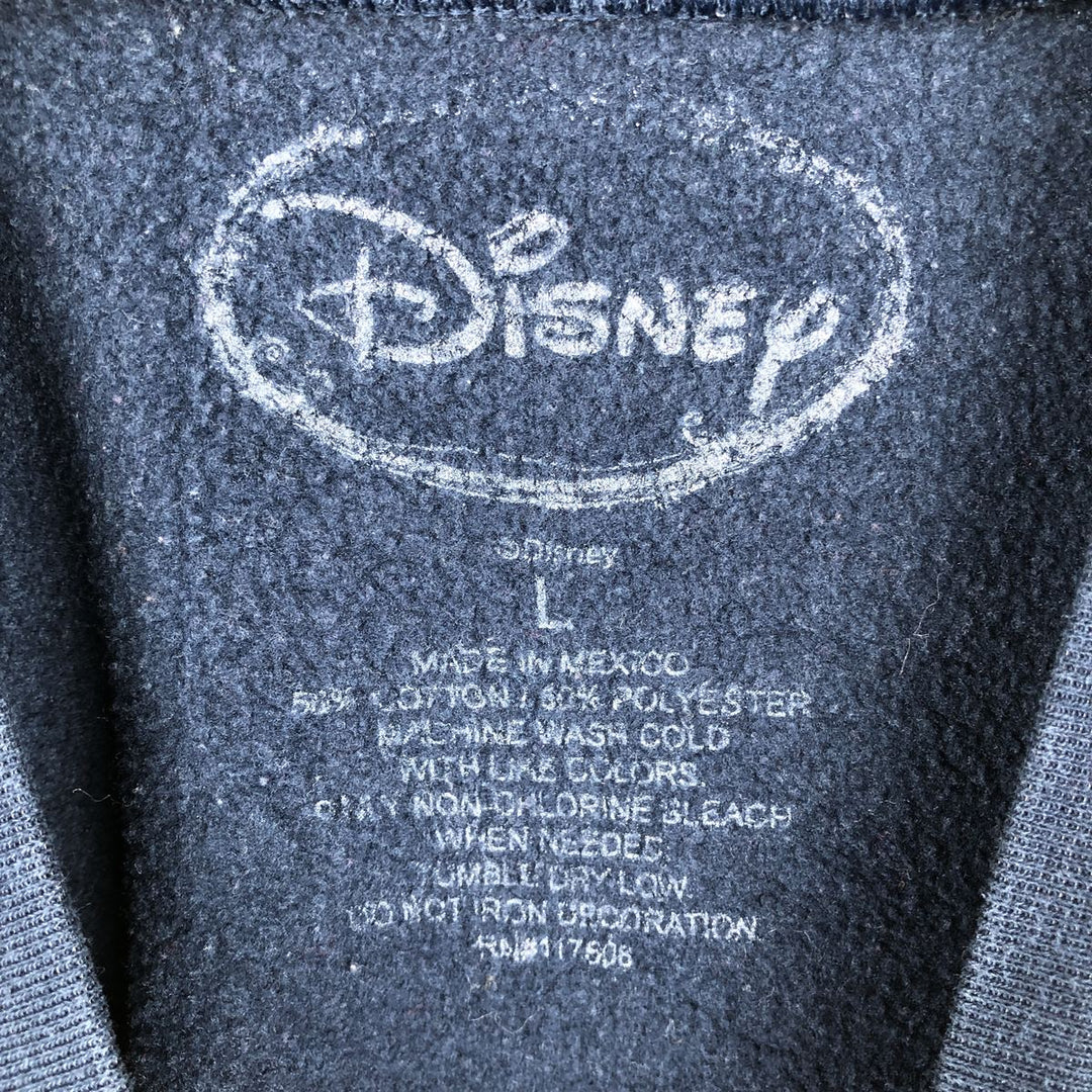 Disney Little Mermaid Ariel Character Sweatshirt (Men's Size L) cotton navy blue type Vintage Second Hand