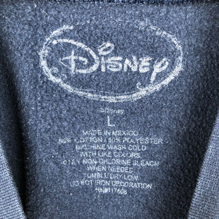 Disney Little Mermaid Ariel Character Sweatshirt (Men's Size L) cotton navy blue type Vintage Second Hand