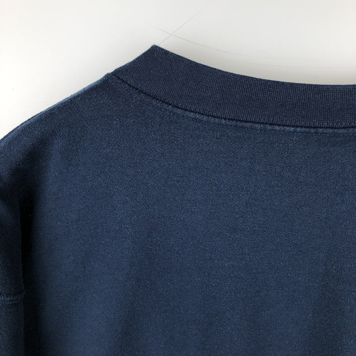 Disney Little Mermaid Ariel Character Sweatshirt (Men's Size L) cotton navy blue type Vintage Second Hand
