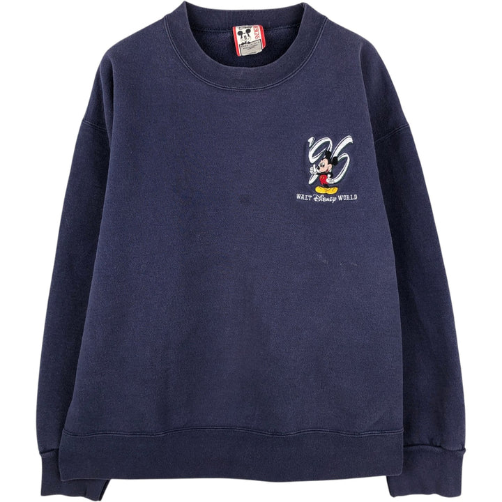 Vintage 90'S Disney Designs Mickey Mouse character sweatshirt, Made in USA, Men's XL cotton navy blue type Vintage Second Hand