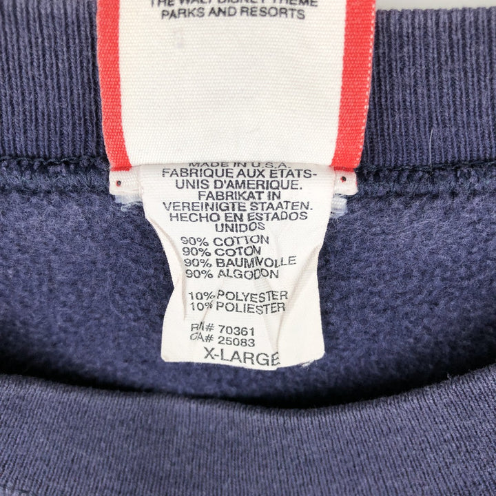 Vintage 90'S Disney Designs Mickey Mouse character sweatshirt, Made in USA, Men's XL cotton navy blue type Vintage Second Hand