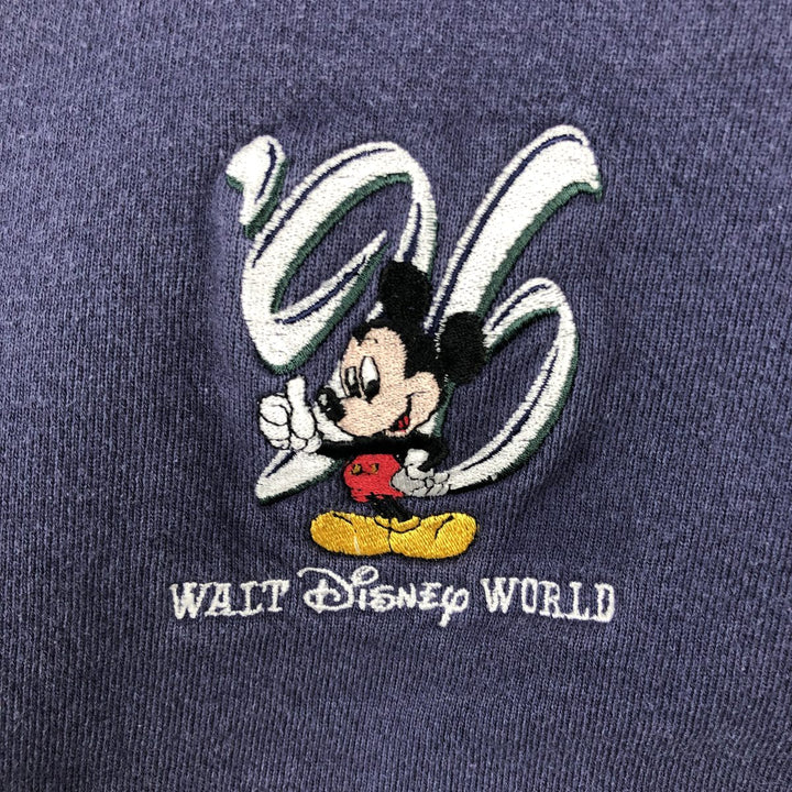 Vintage 90'S Disney Designs Mickey Mouse character sweatshirt, Made in USA, Men's XL cotton navy blue type Vintage Second Hand