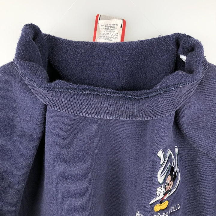 Vintage 90'S Disney Designs Mickey Mouse character sweatshirt, Made in USA, Men's XL cotton navy blue type Vintage Second Hand