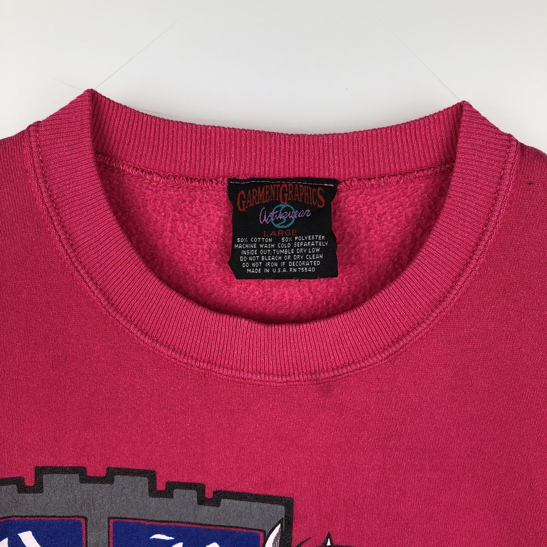90'S GARMENT Sylvester Cat Character Sweatshirt, Made in USA, Men's Size L (Equivalent), Vintage cotton pink type Vintage Second Hand