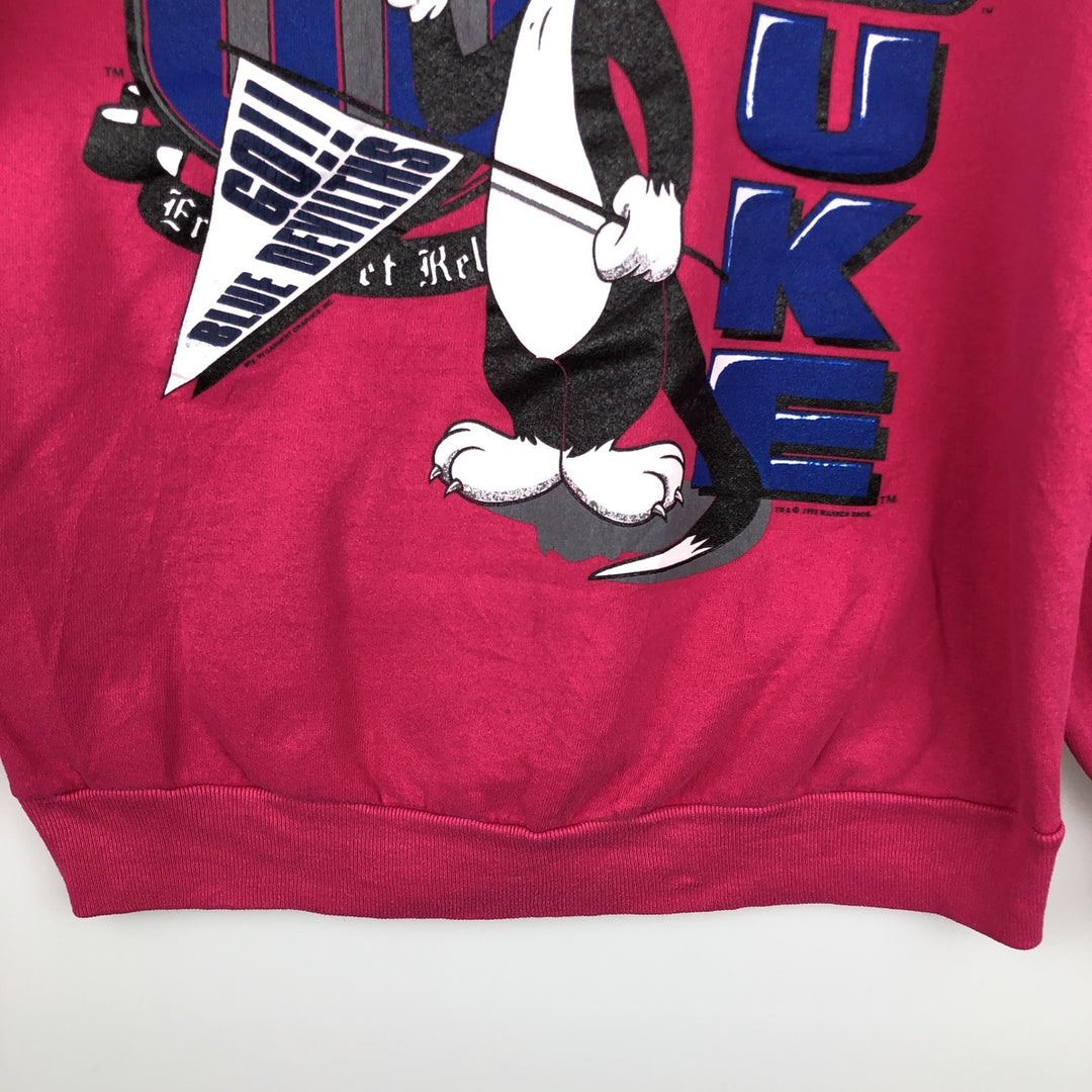 90'S GARMENT Sylvester Cat Character Sweatshirt, Made in USA, Men's Size L (Equivalent), Vintage cotton pink type Vintage Second Hand