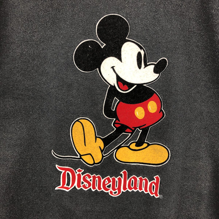 90'S Disney MICKEY MOUSE character sweatshirt, made in USA, men's size XL equivalent, vintage. polyester gray type Vintage Second Hand