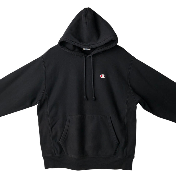 Champion REVERSE WEAVE Reverse Weave Sweat Pullover Hoodie Men's L size cotton black type Vintage Second Hand