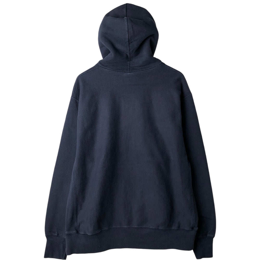 2000'S Champion Reverse Weave Blank Sweatshirt Hoodie (Men's XL equivalent) cotton navy blue type Vintage Second Hand