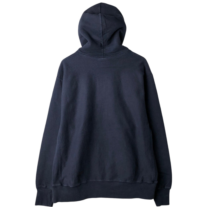 2000'S Champion Reverse Weave Blank Sweatshirt Hoodie (Men's XL equivalent) cotton navy blue type Vintage Second Hand