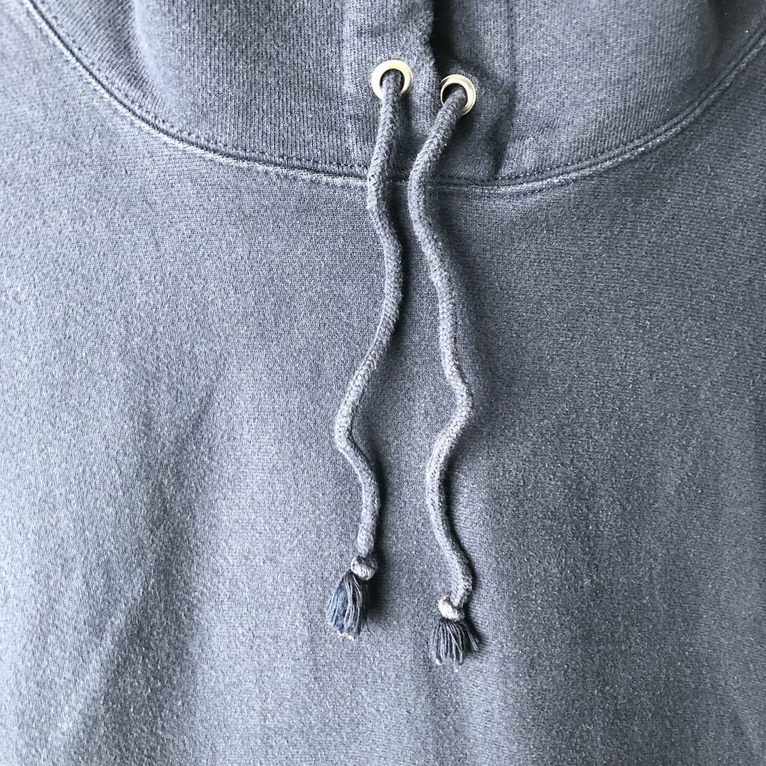 2000'S Champion Reverse Weave Blank Sweatshirt Hoodie (Men's XL equivalent) cotton navy blue type Vintage Second Hand