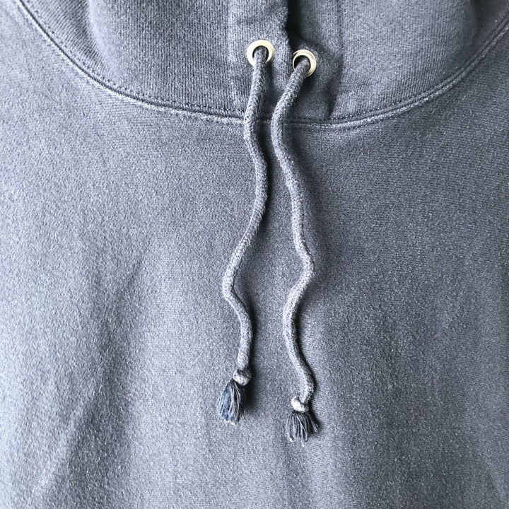 2000'S Champion Reverse Weave Blank Sweatshirt Hoodie (Men's XL equivalent) cotton navy blue type Vintage Second Hand