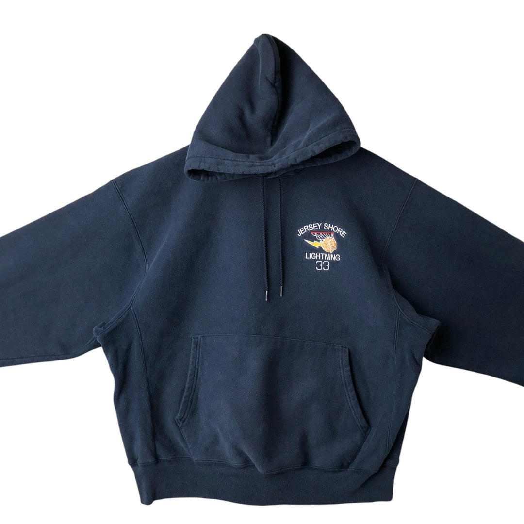 2000'S Champion Premium Reverse Weave Sweatshirt Pullover Hoodie, Men's Size L cotton navy blue type Vintage Second Hand