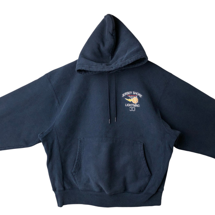 2000'S Champion Premium Reverse Weave Sweatshirt Pullover Hoodie, Men's Size L cotton navy blue type Vintage Second Hand