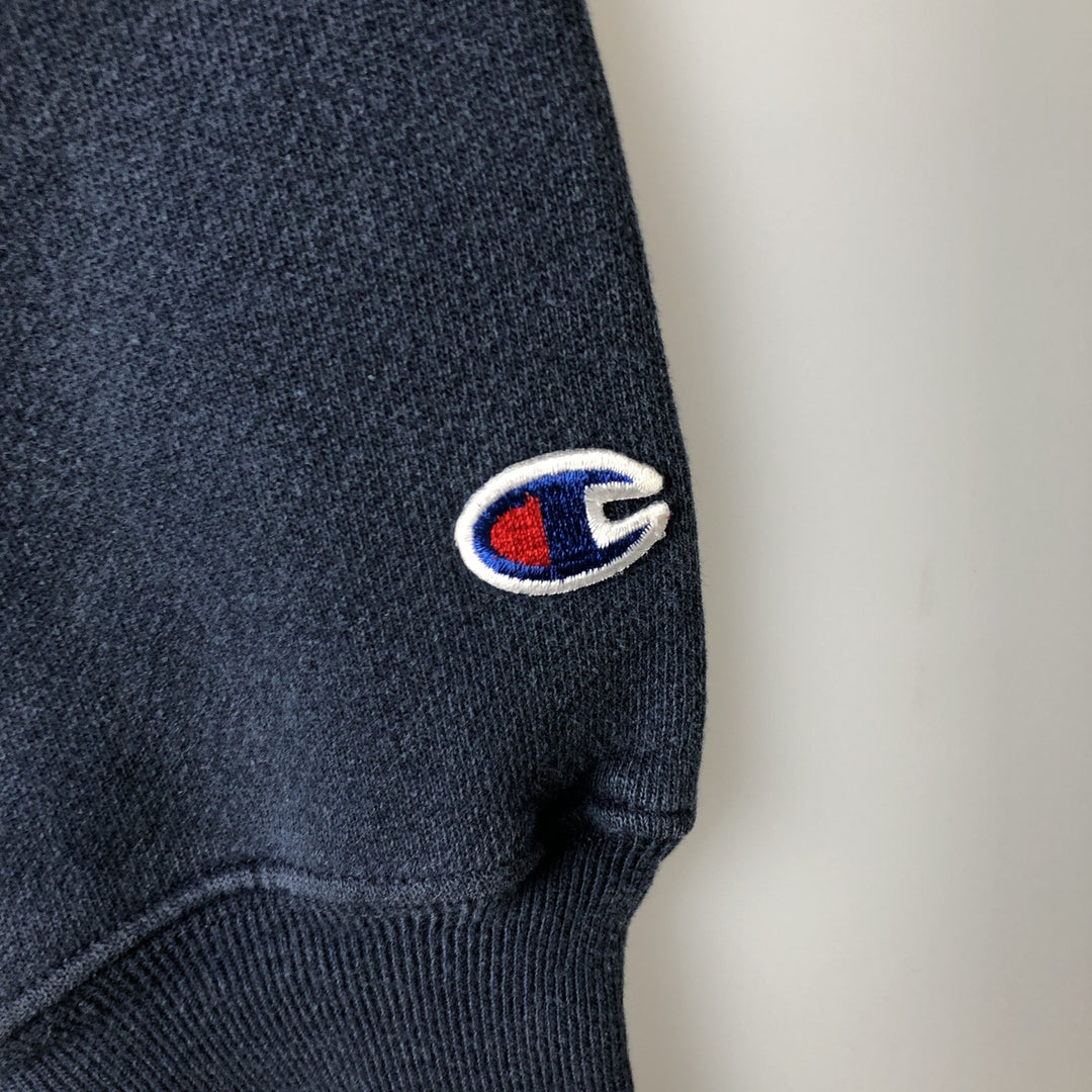 2000'S Champion Premium Reverse Weave Sweatshirt Pullover Hoodie, Men's Size L cotton navy blue type Vintage Second Hand