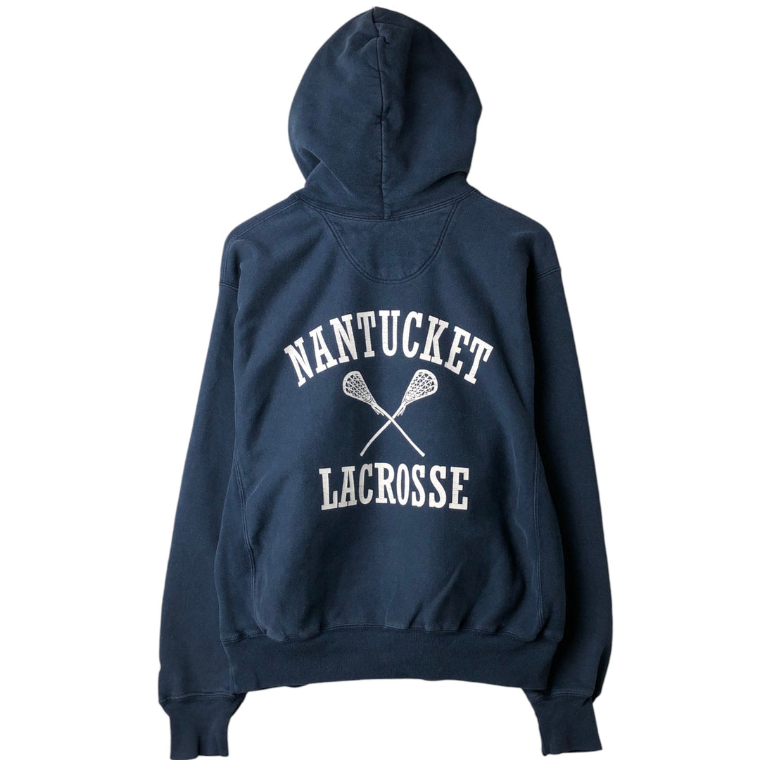 2000'S Champion Premium Reverse Weave Sweatshirt Pullover Hoodie, Men's Size M cotton navy blue type Vintage Second Hand