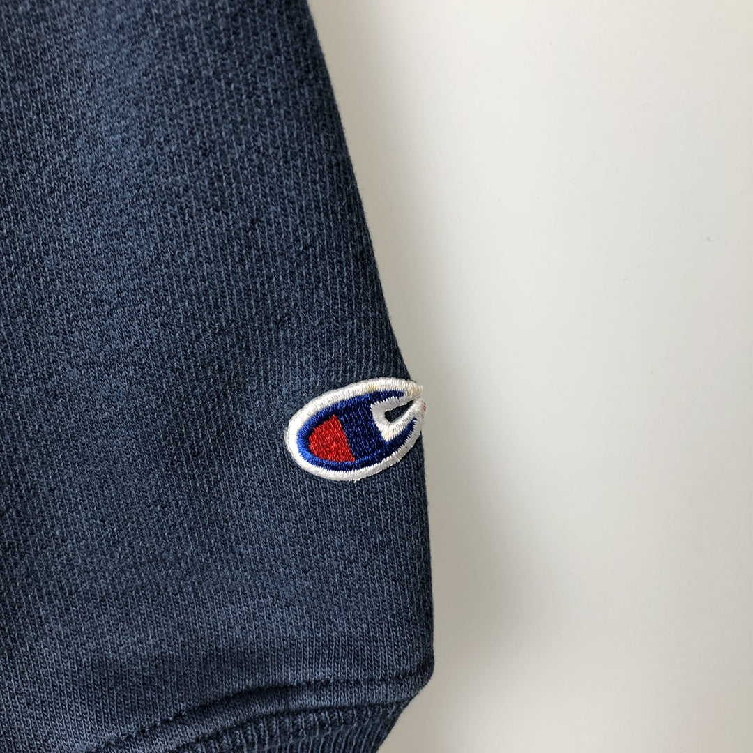 2000'S Champion Premium Reverse Weave Sweatshirt Pullover Hoodie, Men's Size M cotton navy blue type Vintage Second Hand