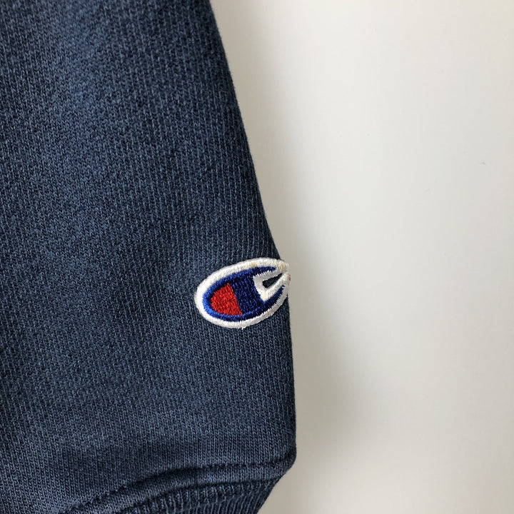 2000'S Champion Premium Reverse Weave Sweatshirt Pullover Hoodie, Men's Size M cotton navy blue type Vintage Second Hand