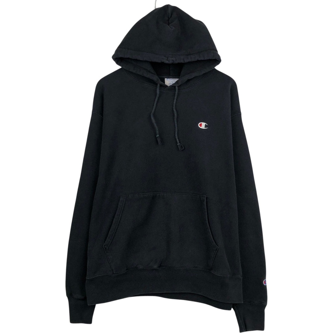 Champion REVERSE WEAVE Reverse Weave Sweat Pullover Hoodie Men's XL cotton black type Vintage Second Hand