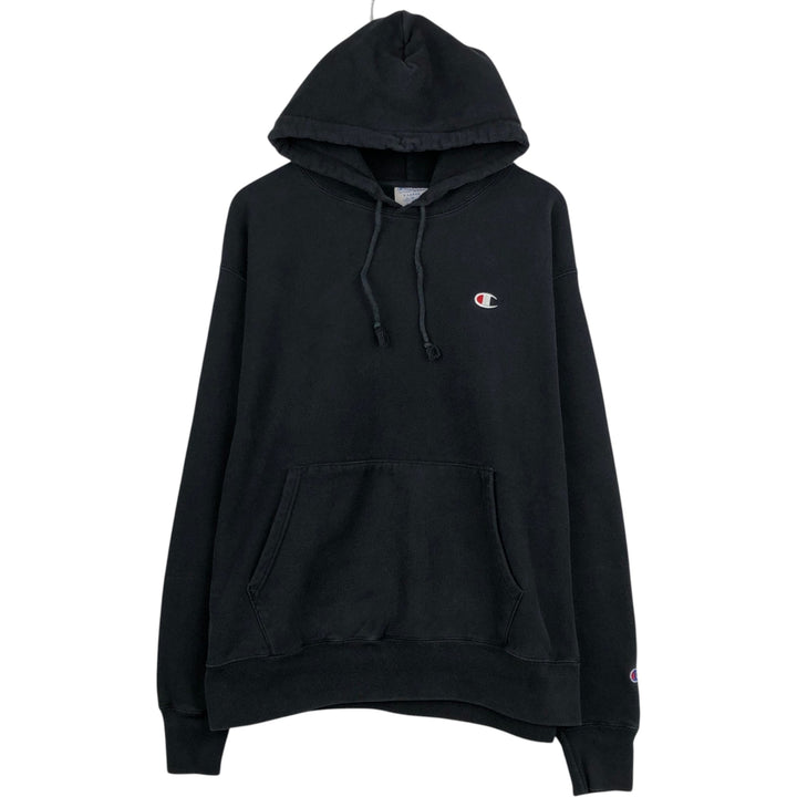 Champion REVERSE WEAVE Reverse Weave Sweat Pullover Hoodie Men's XL cotton black type Vintage Second Hand
