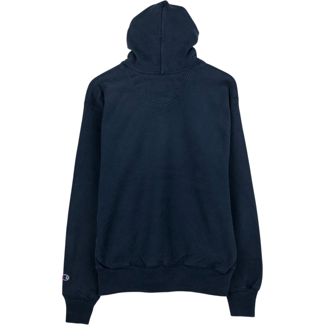 2000'S Champion Premium Reverse Weave College Pullover Hoodie, Men's Size Medium cotton navy blue type Vintage Second Hand