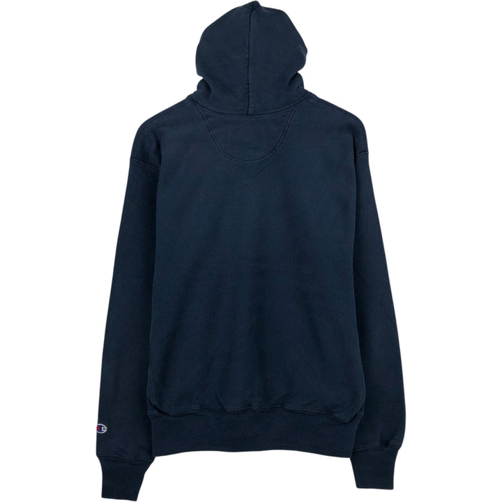 2000'S Champion Premium Reverse Weave College Pullover Hoodie, Men's Size Medium cotton navy blue type Vintage Second Hand