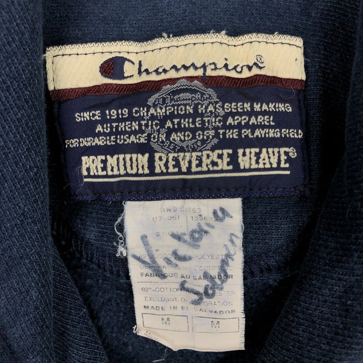2000'S Champion Premium Reverse Weave College Pullover Hoodie, Men's Size Medium cotton navy blue type Vintage Second Hand