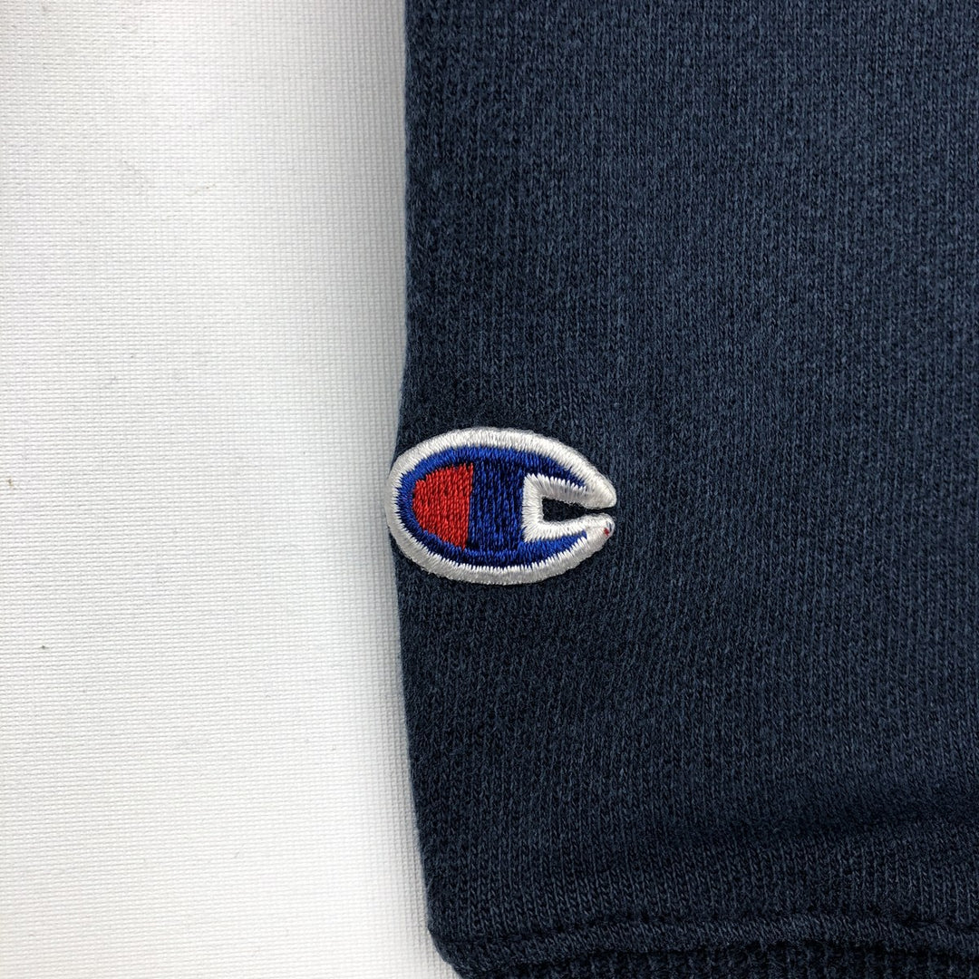 2000'S Champion Premium Reverse Weave College Pullover Hoodie, Men's Size Medium cotton navy blue type Vintage Second Hand