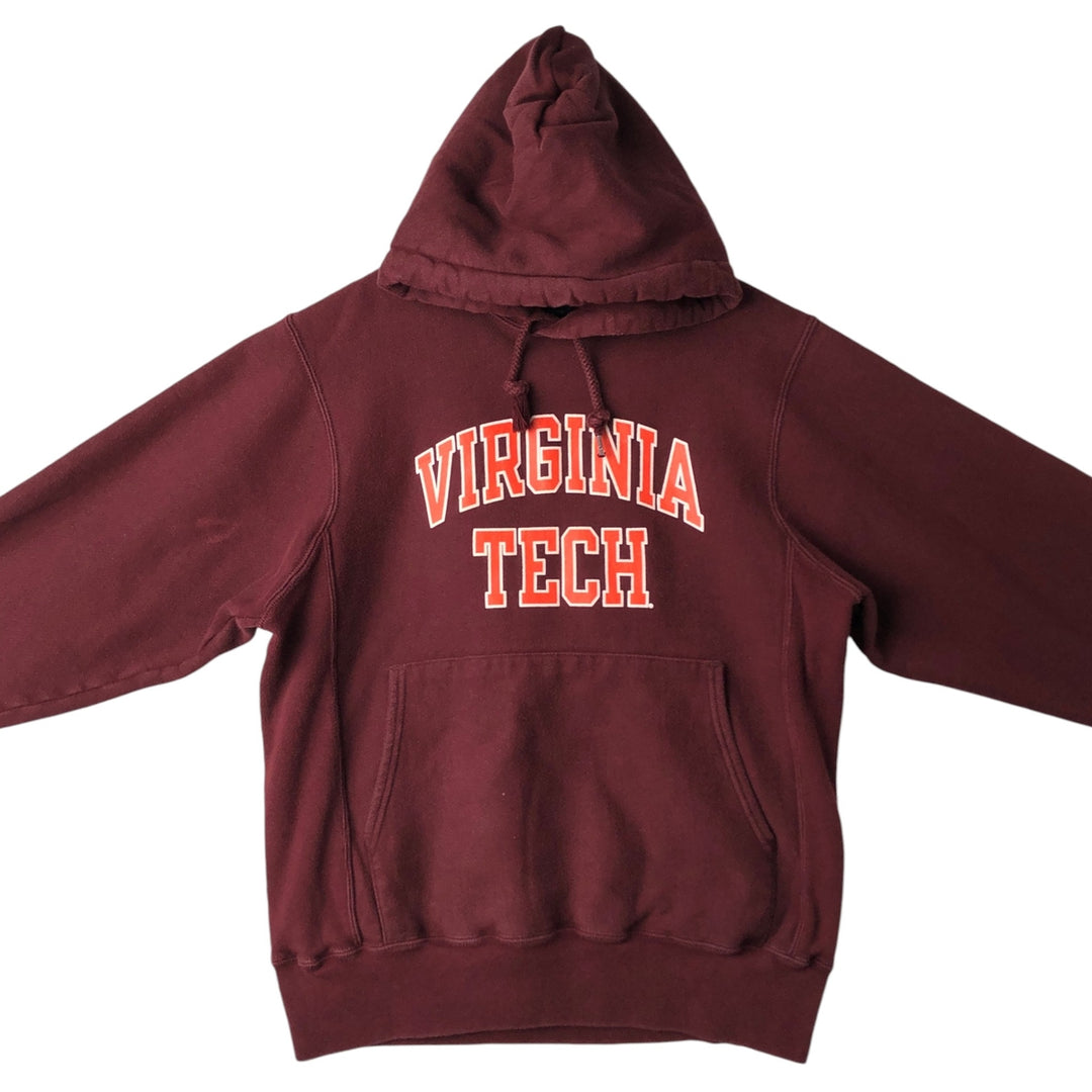 2000'S Champion Original Reverse Weave College Pullover Hoodie, Men's Size Small cotton Red type red-purple Vintage Second Hand
