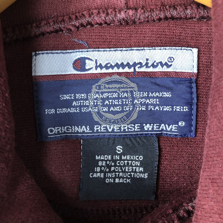 2000'S Champion Original Reverse Weave College Pullover Hoodie, Men's Size Small cotton Red type red-purple Vintage Second Hand