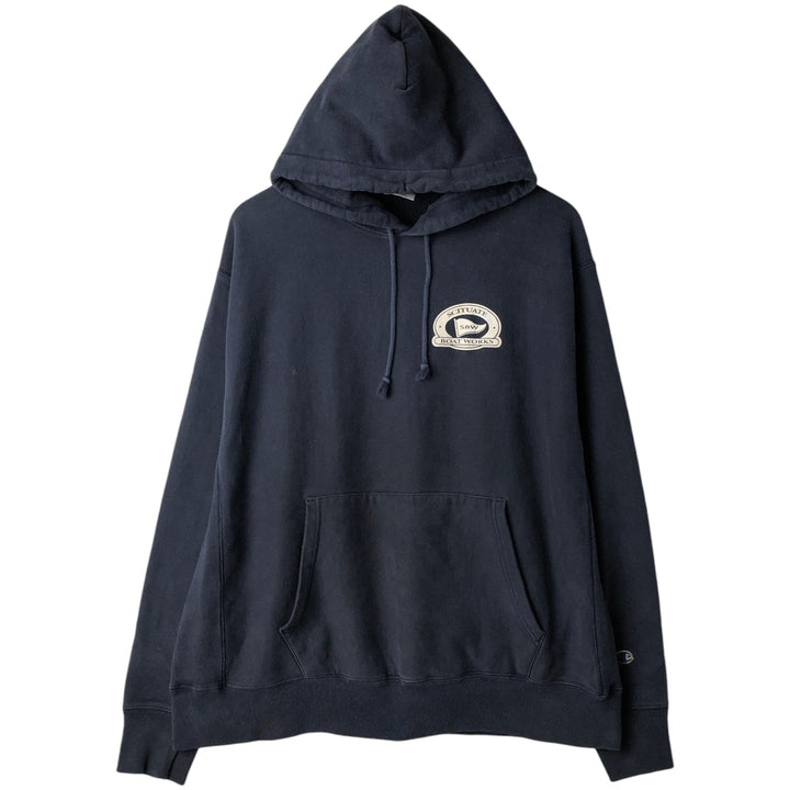 2000'S Champion sweatshirt pullover hoodie, men's size XL (approx.) cotton navy blue type Vintage Second Hand