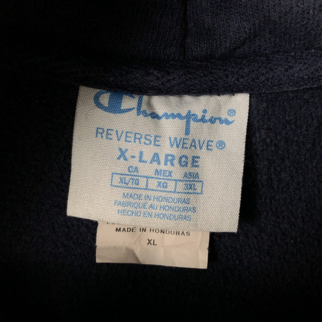 2000'S Champion sweatshirt pullover hoodie, men's size XL (approx.) cotton navy blue type Vintage Second Hand