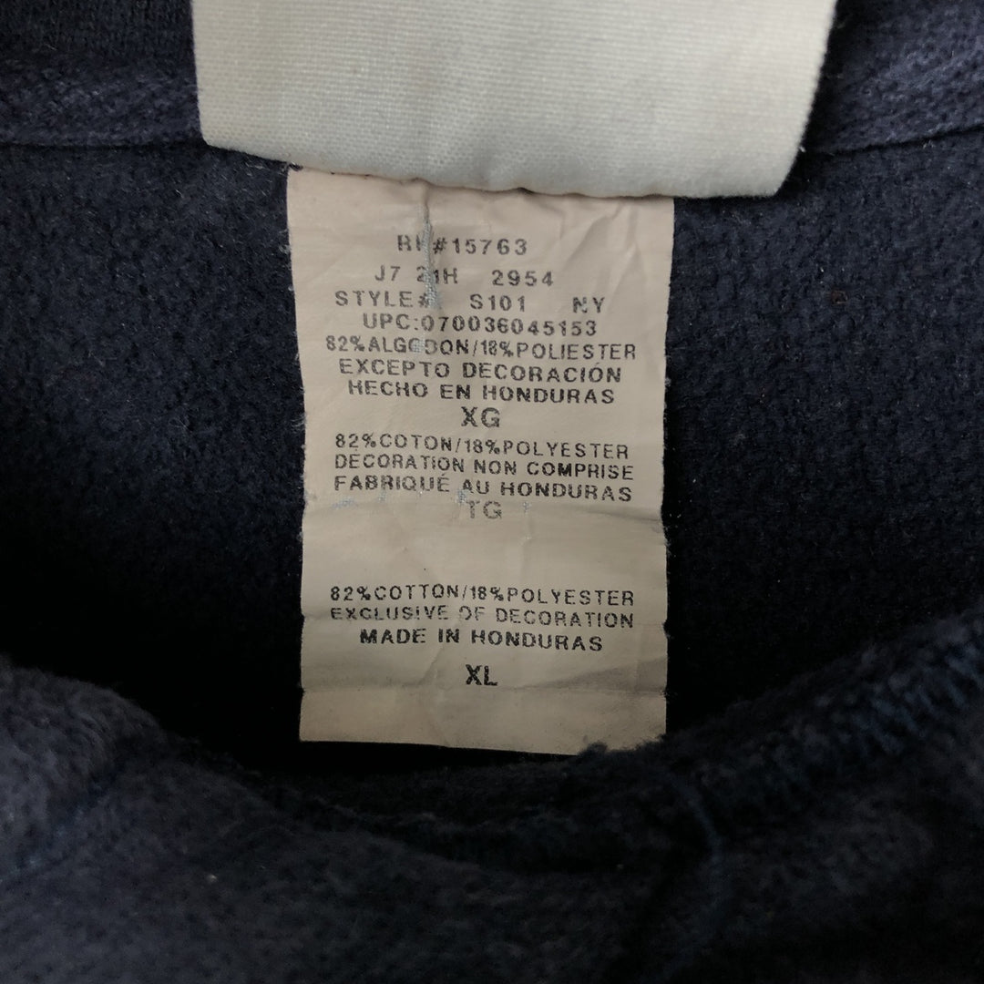 2000'S Champion sweatshirt pullover hoodie, men's size XL (approx.) cotton navy blue type Vintage Second Hand