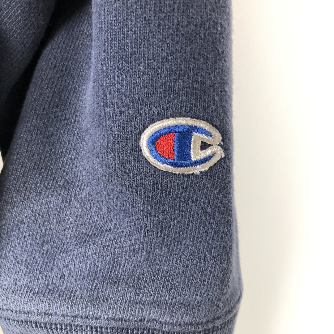 2000'S Champion sweatshirt pullover hoodie, men's size XL (approx.) cotton navy blue type Vintage Second Hand