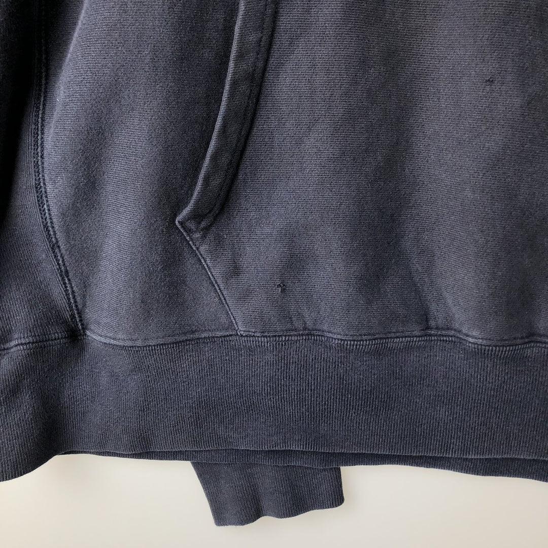 2000'S Champion sweatshirt pullover hoodie, men's size XL (approx.) cotton navy blue type Vintage Second Hand