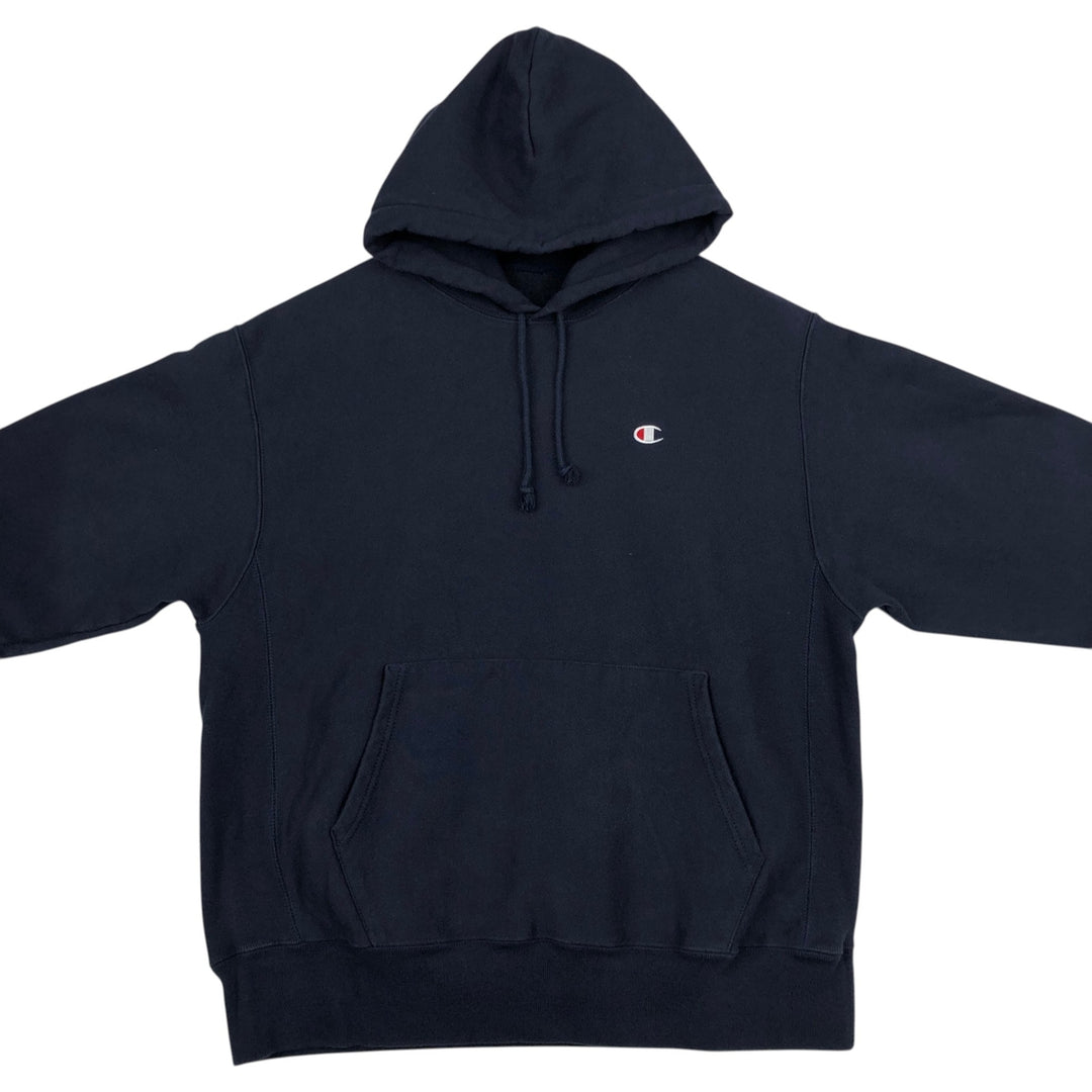 Champion Sweatshirt Pullover Hoodie, Men's Size L unclear navy blue type Vintage Second Hand