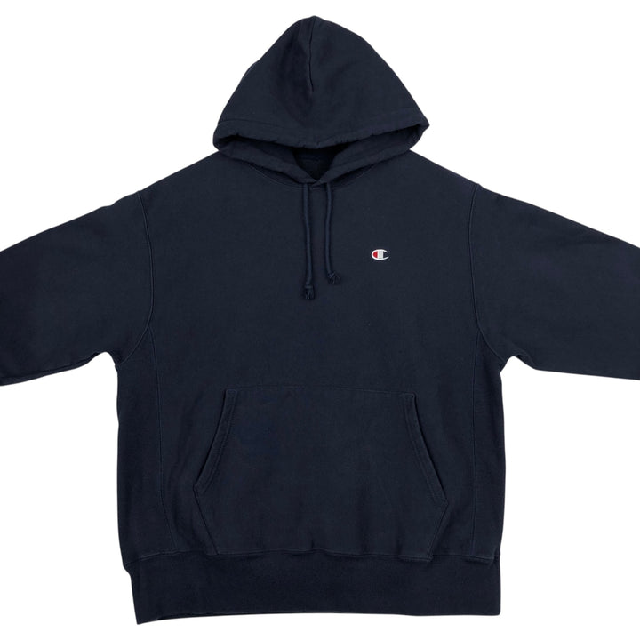 Champion Sweatshirt Pullover Hoodie, Men's Size L unclear navy blue type Vintage Second Hand
