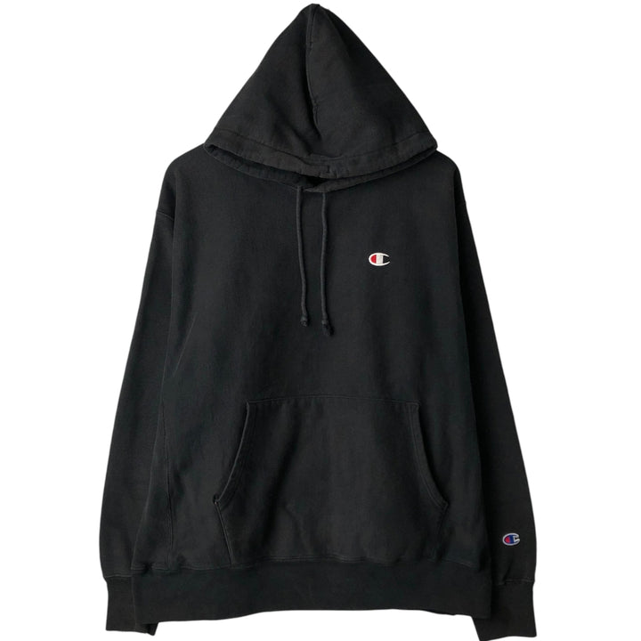 Champion REVERSE WEAVE Reverse Weave Sweat Pullover Hoodie Men's XL cotton black type Vintage Second Hand