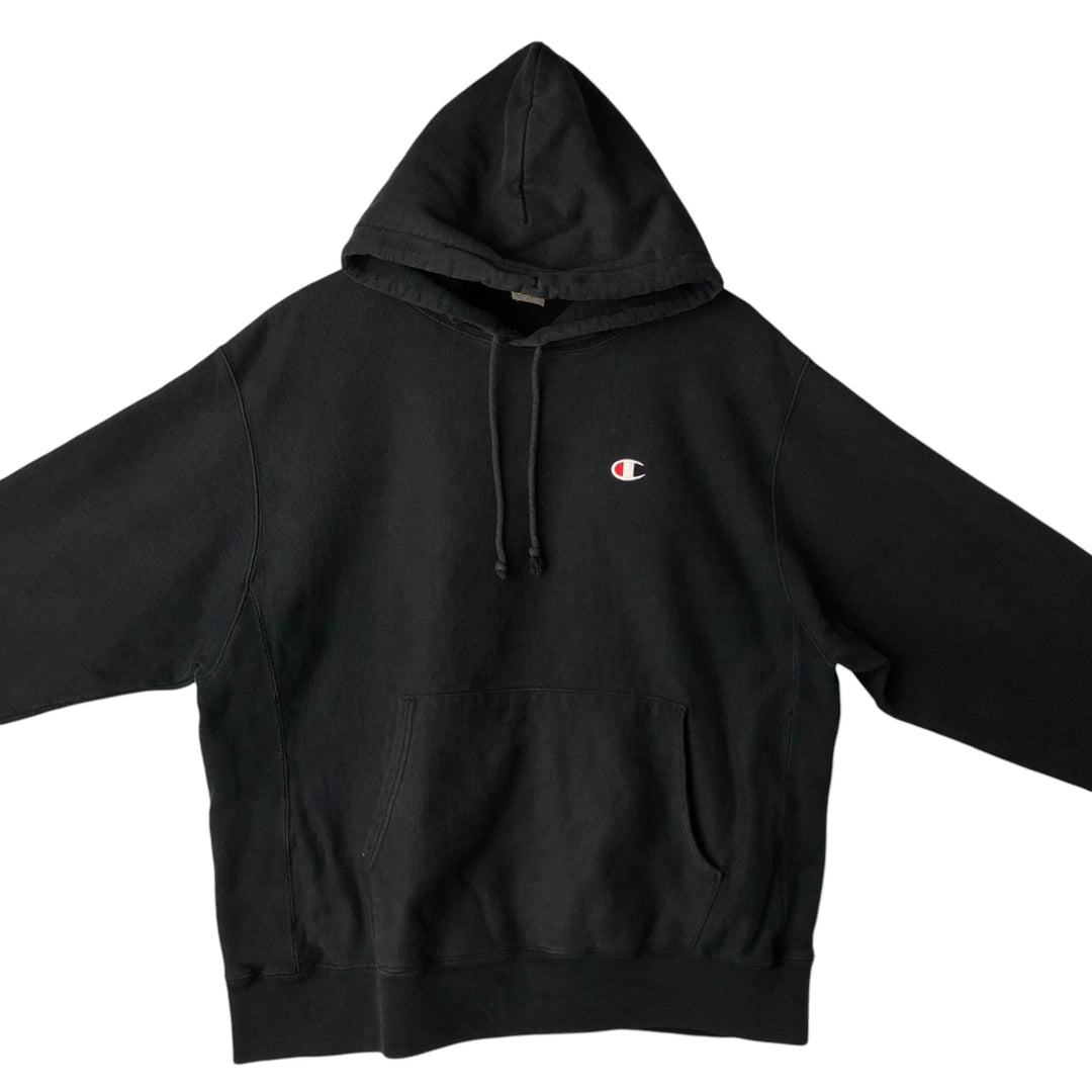 Champion REVERSE WEAVE Reverse Weave Sweat Pullover Hoodie Men's XL cotton black type Vintage Second Hand